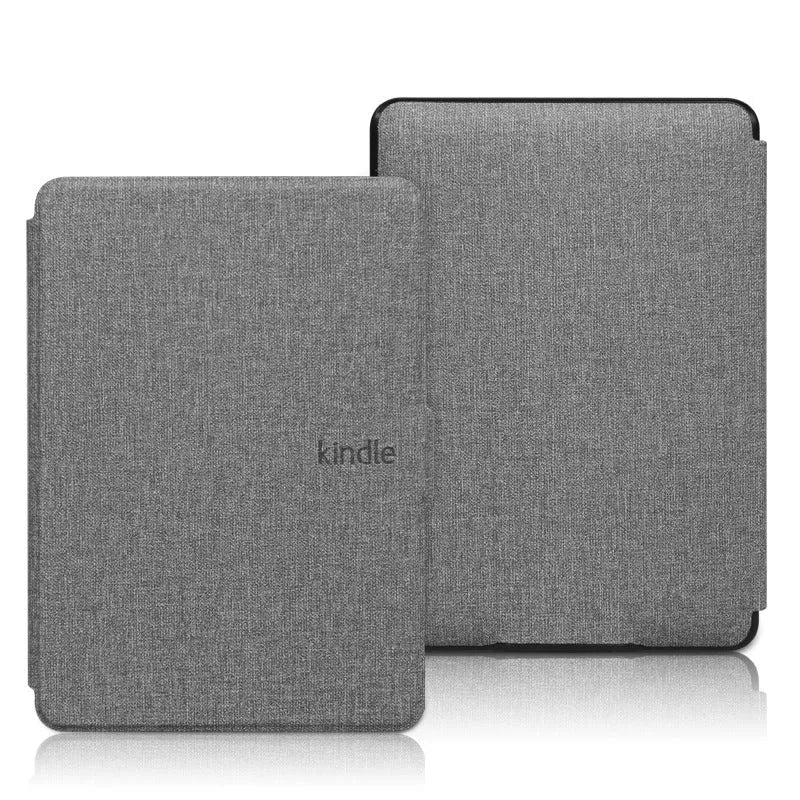 Linen texture Kindle Paperwhite case with magnetic closure in multiple colour options