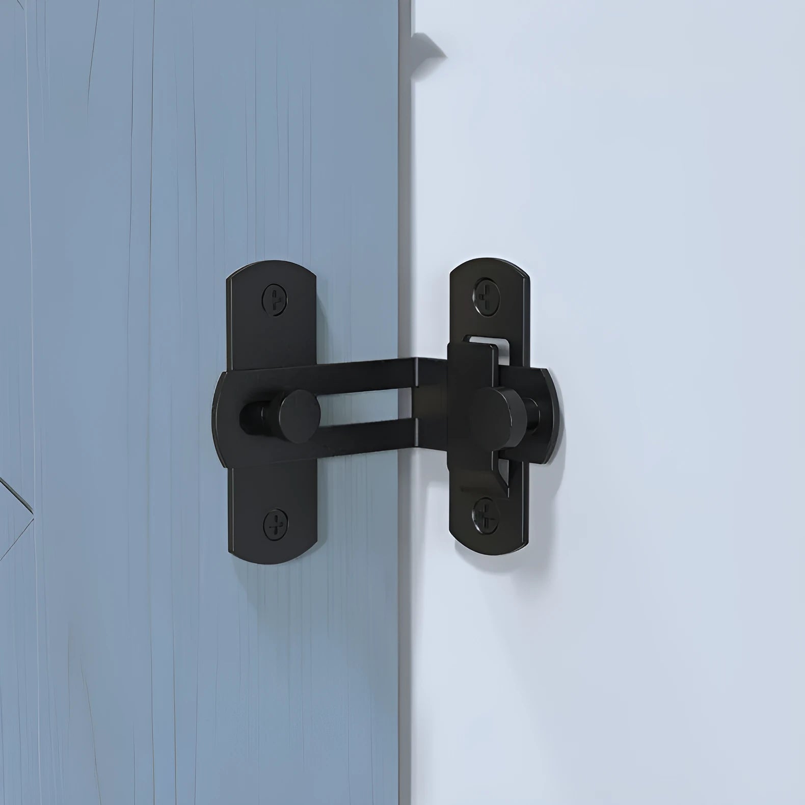 90 degree black carbon steel shackle padlock for sliding barn doors