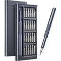 25-in-one precision screwdriver set with magnetic tip and chrome vanadium steel bits on a white background.
