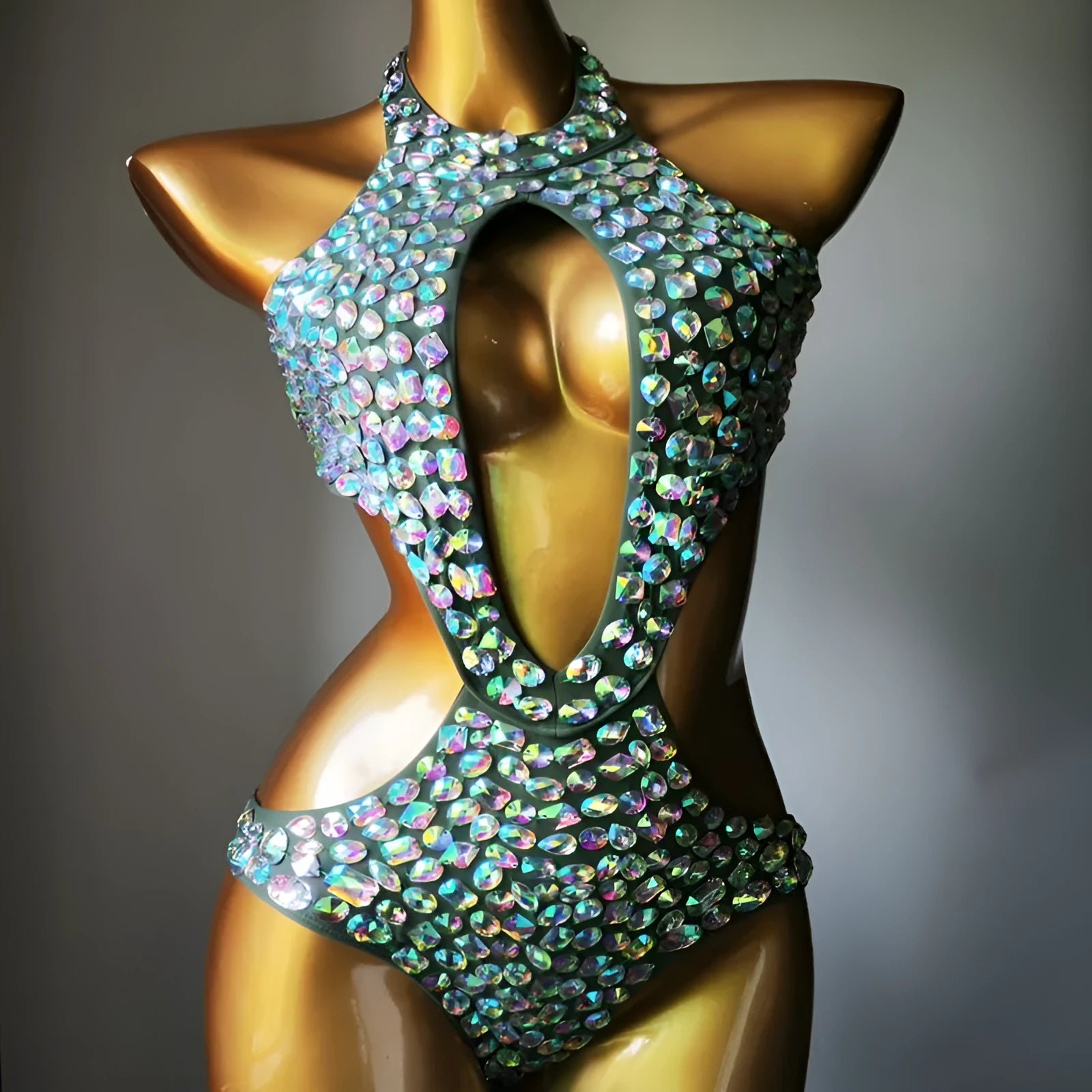Mesh diamond pattern one-piece swimsuit for women in multiple colour options