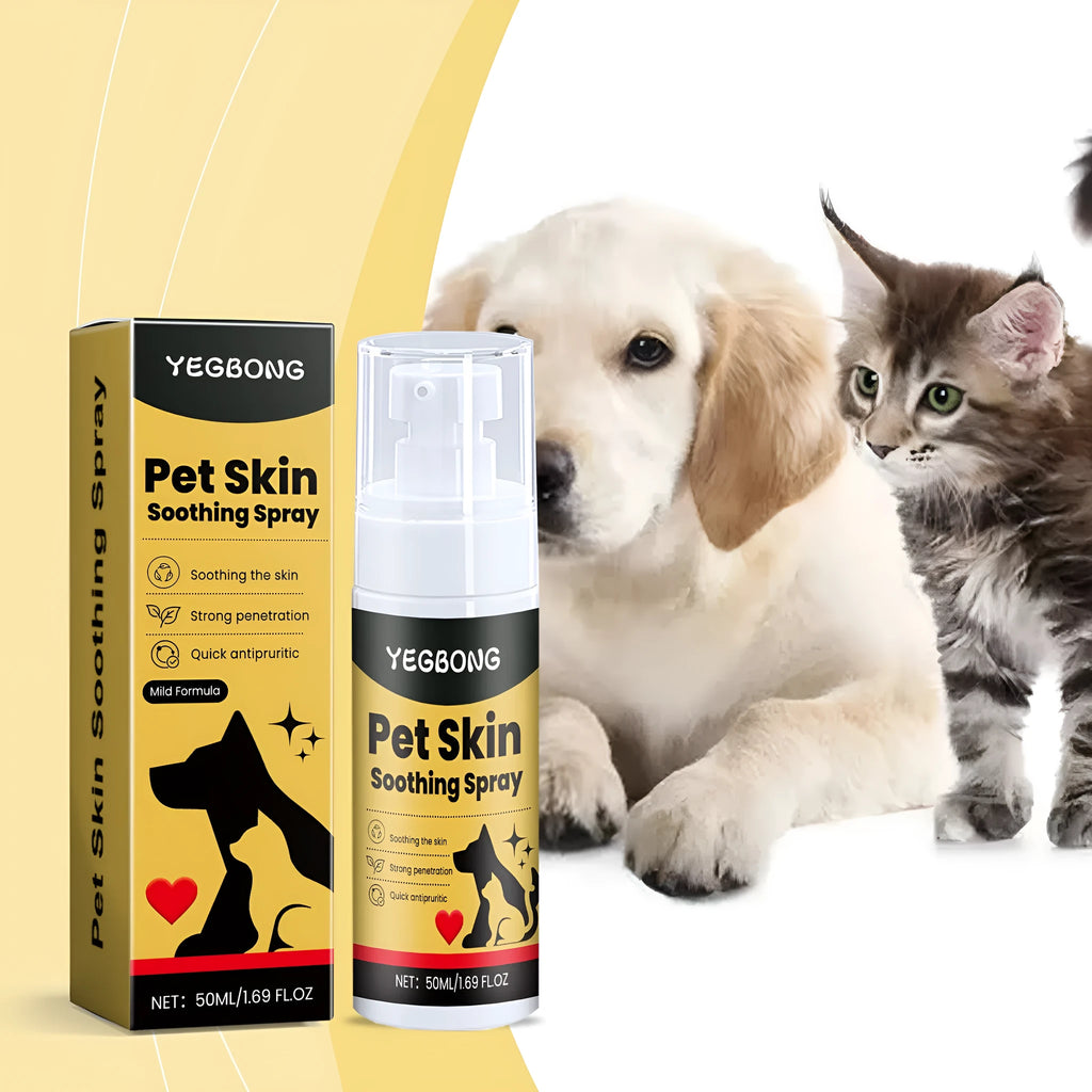 50ml pet skin care spray bottle for dogs and cats with tea tree oil, lavender oil, and silver ion