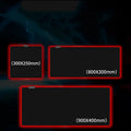 RGB luminous mouse pad with rubber base and 4.0mm thickness in 300x250mm, 800x300mm or 900x400mm