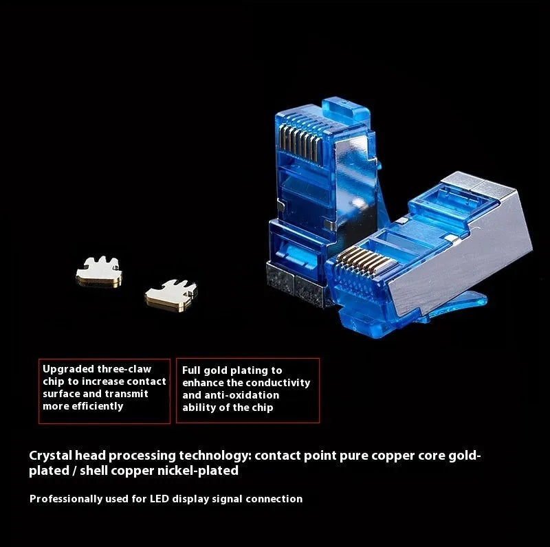 10-metre long grey CAT6 RJ45 Ethernet extension cable with connectors on a white background