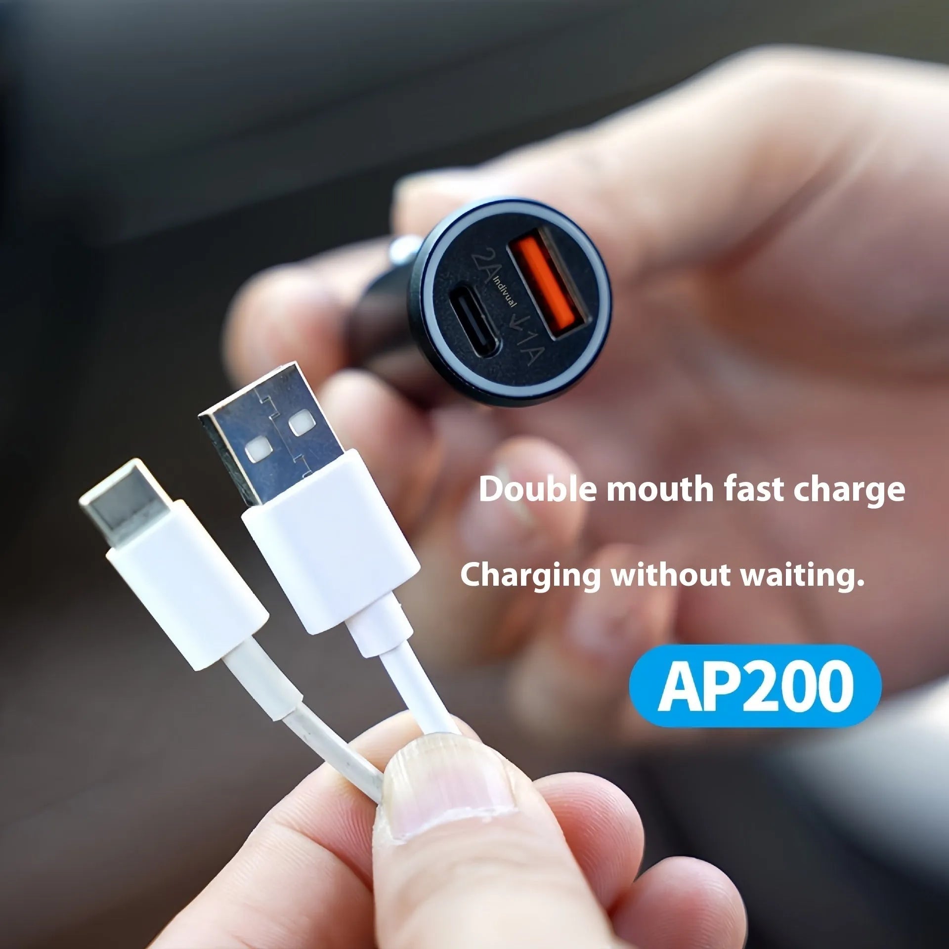 Black ABS plastic car GPS tracker device designed to plug into a vehicle's 12V power outlet for real-time location tracking.