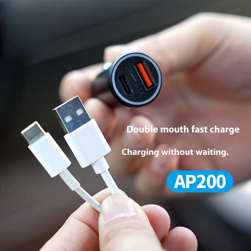 Black ABS plastic car GPS tracker device designed to plug into a vehicle's 12V power outlet for real-time location tracking.