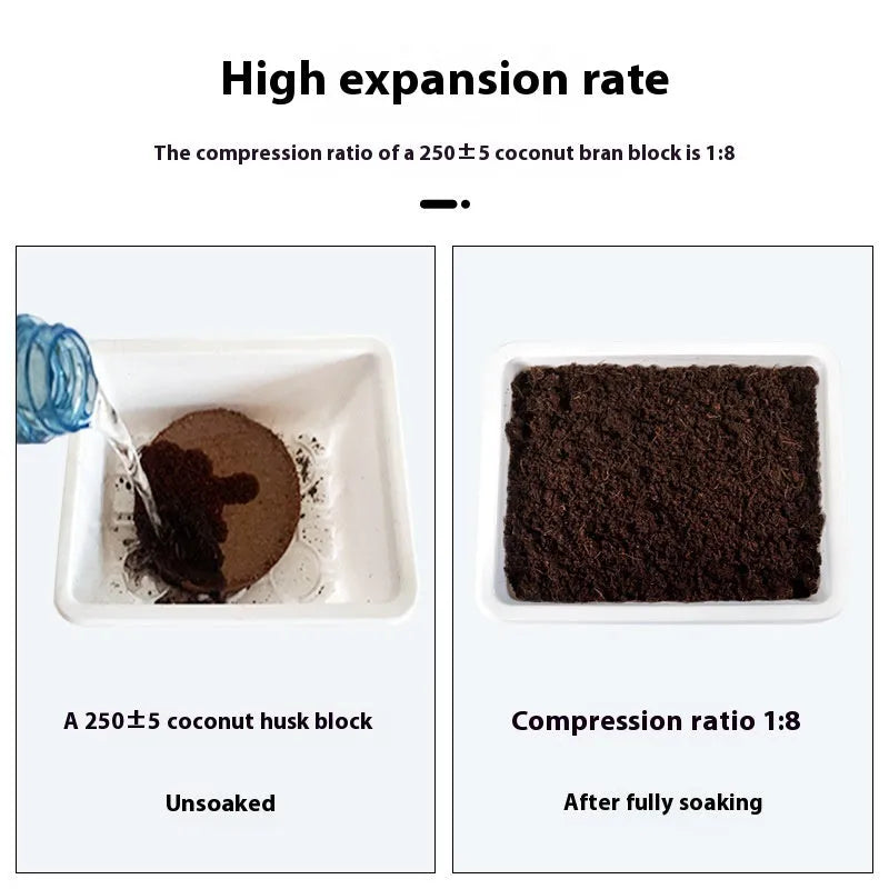 Nutrient soil blocks for vegetable planting and seedling cultivation in various sizes.