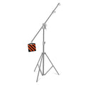 Silver stainless steel dual-purpose ceiling lamp rack with cross arm design