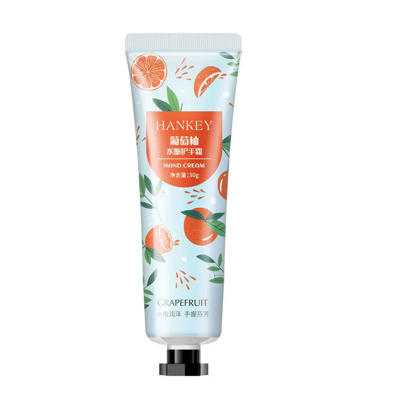 30g hand cream tube with fruit extract formulation for hands and feet moisturising