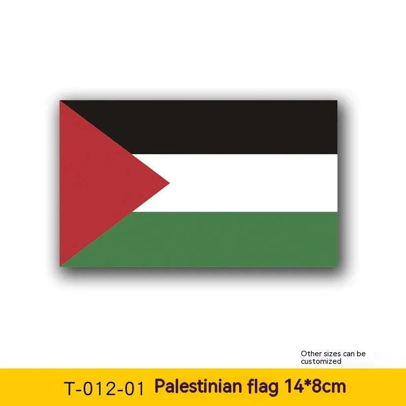 Palestinian flag car window sticker decal on vehicle glass
