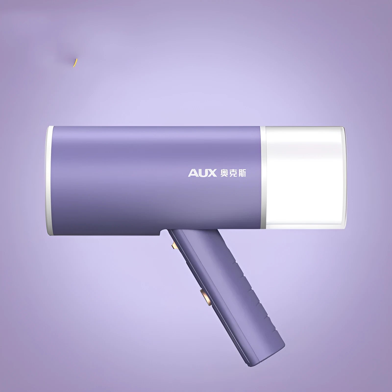 Portable handheld garment steamer in foldable design with purple colour option