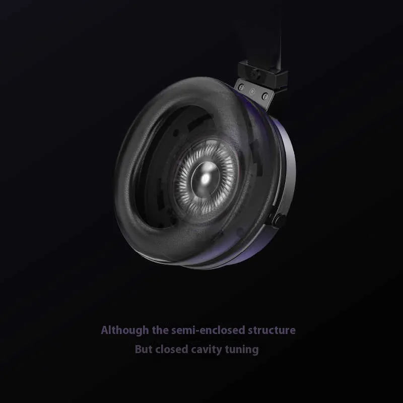 Wired gaming headset with large moving coil closed HiFi design and choice of mic cable or 1.5M standard cable