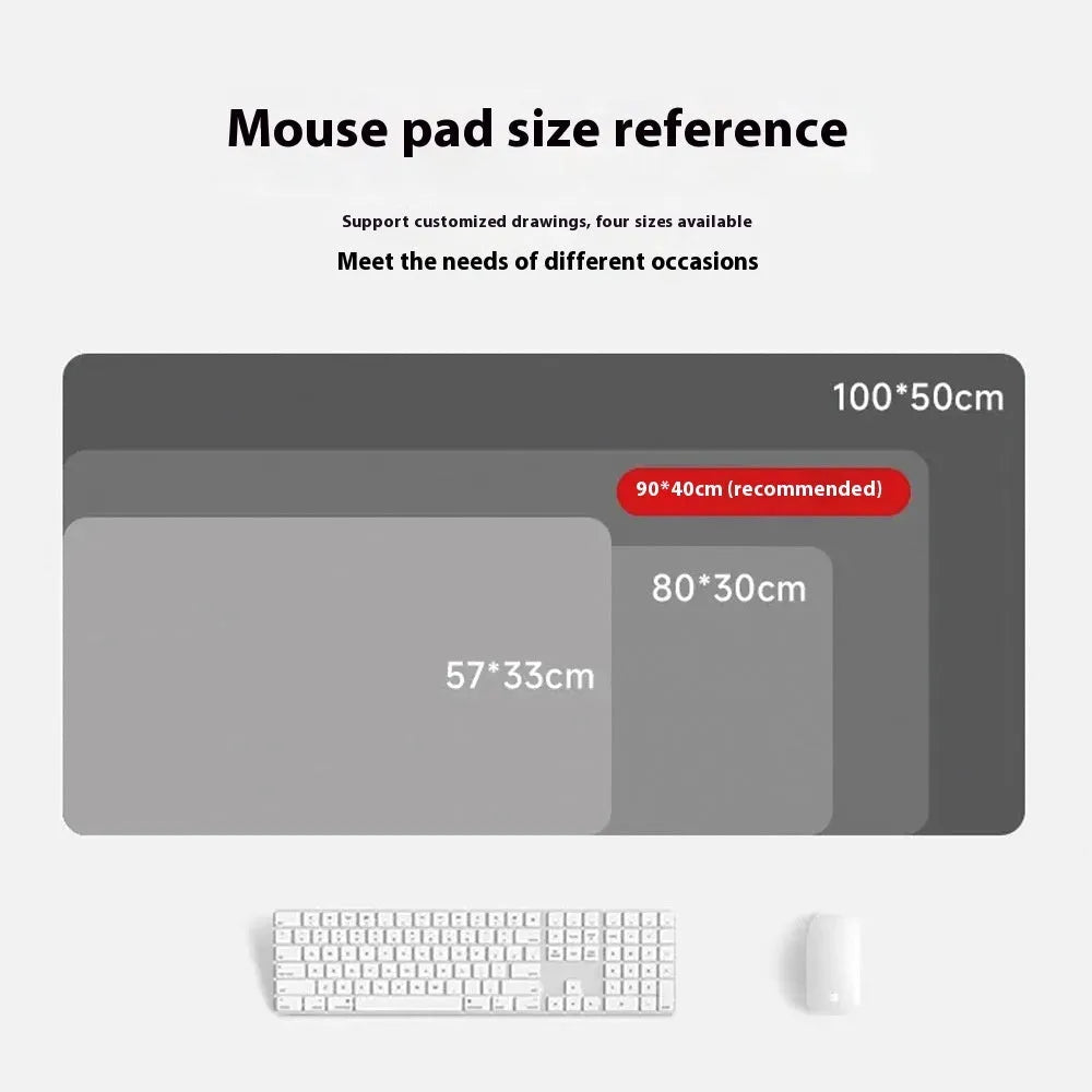 Japanese samurai pattern gaming mouse pad on desk with computer mouse