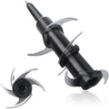 Stainless steel six-stack blade set and knife seat accessory for juicer and blender replacement.