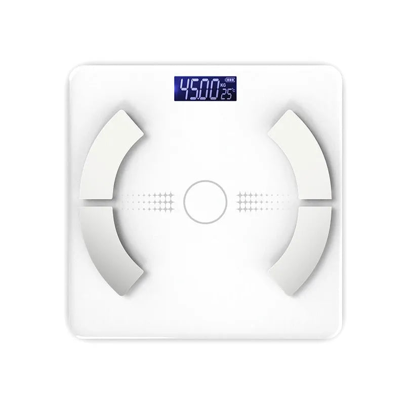 Bluetooth smart body fat scale in black, white or pink colours with USB charging option