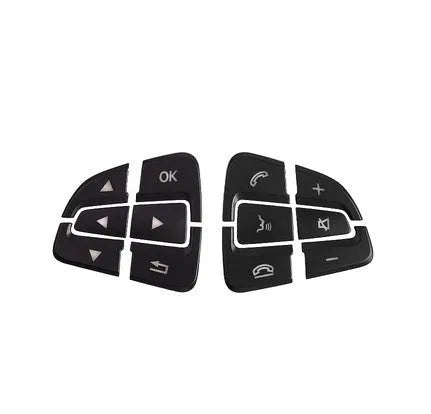 Set of Mercedes steering wheel button stickers in ABS plastic, Type A configuration, for C-Class and GLC models