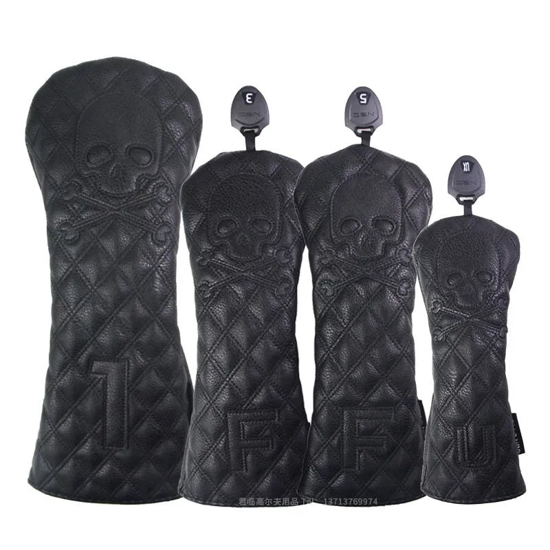 A black waterproof PU protective cover for a golf wooden pole.