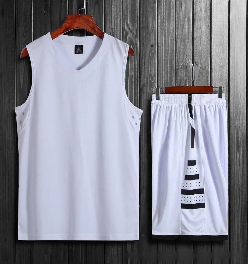 Black and white chemical fibre sports vest for campus competition training with comprehensive sizing options