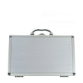 Silver aluminium alloy toolbox with lockable lid, 40x25x15cm