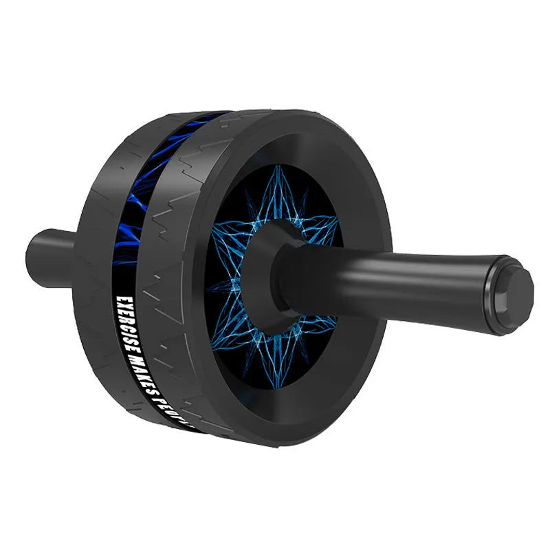Abdominal wheel fitness roller in flame red, blue, or red and black colours for core training.