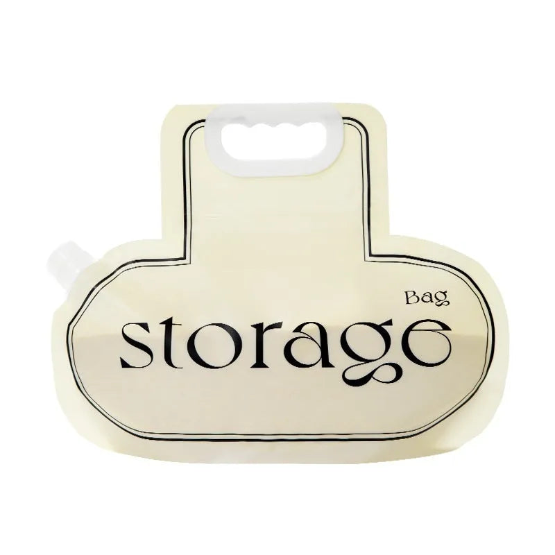 Cream grain storage bag 26.5 x 34.6cm with large opening for rice wheat beans