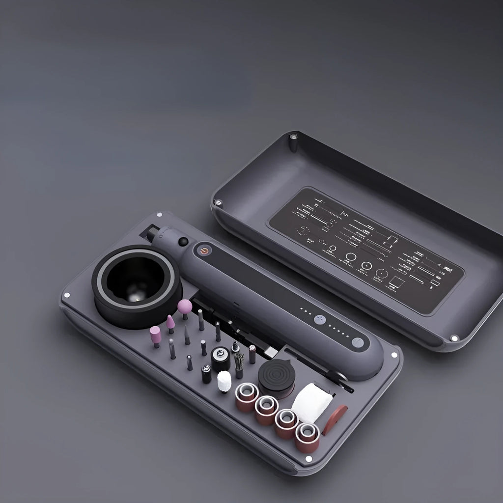 8V mini electric polishing and cutting machine set with lithium battery and five-speed adjustment