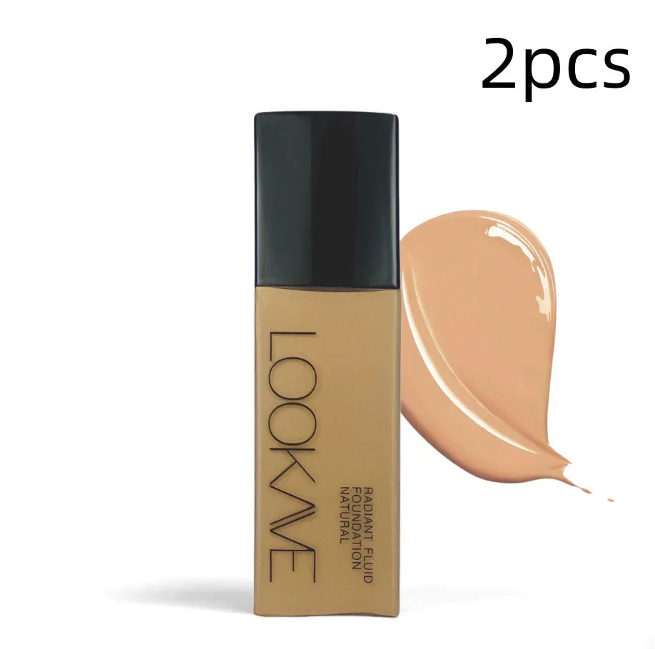 LOOKAVE Matte Liquid Foundation bottle in shade LK63C-01, Ivory White