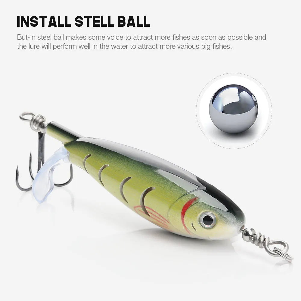 7.5cm bionic fishing lure showing colour variations and style options for predator fishing