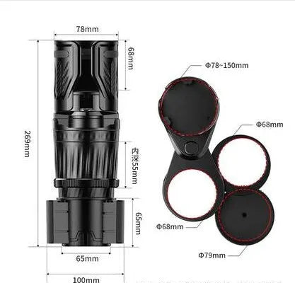 One Point Four carbon fibre black adjustable car drink cup holder with retractable base.