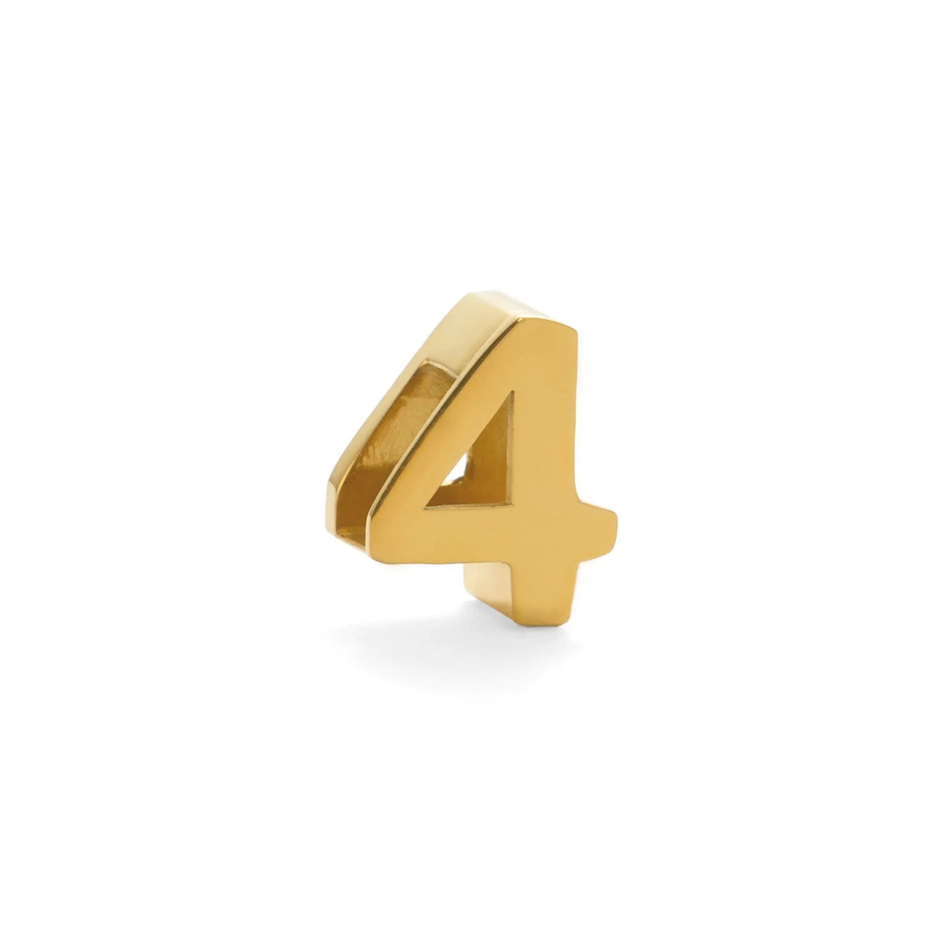 Titanium steel number letter necklace with 40.5cm chain and electroplated gold or silver finish