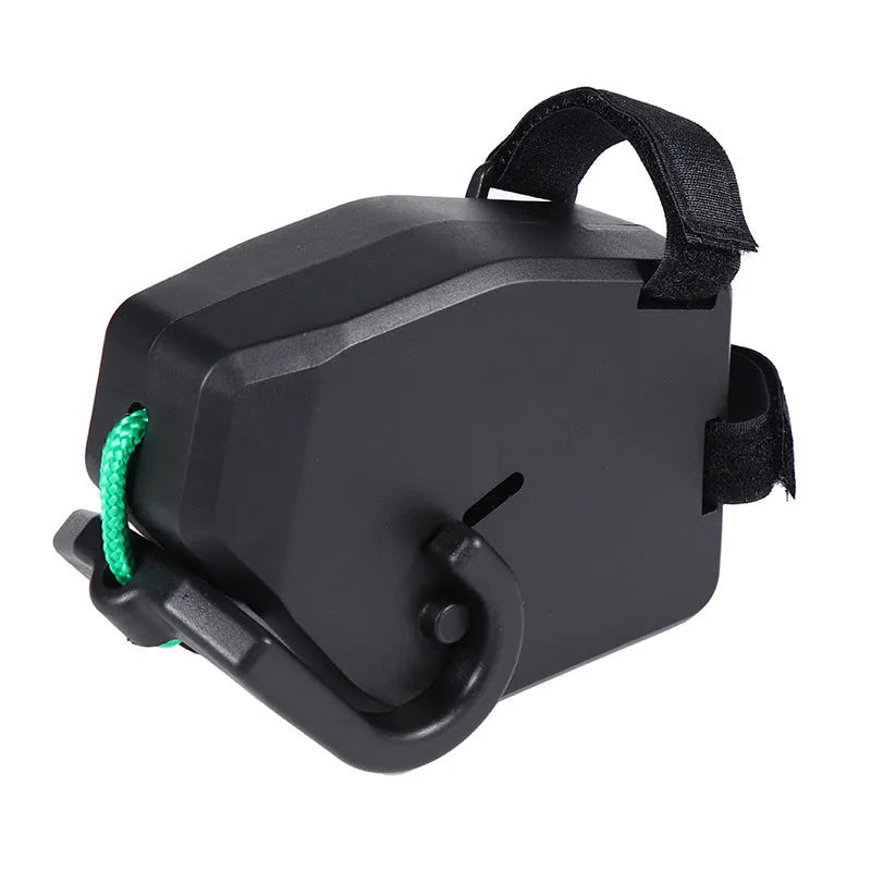Black plastic and resin bicycle trailer traction rope for connecting trailers to mountain bikes