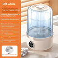 White portable USB-powered mini washing machine on a countertop.