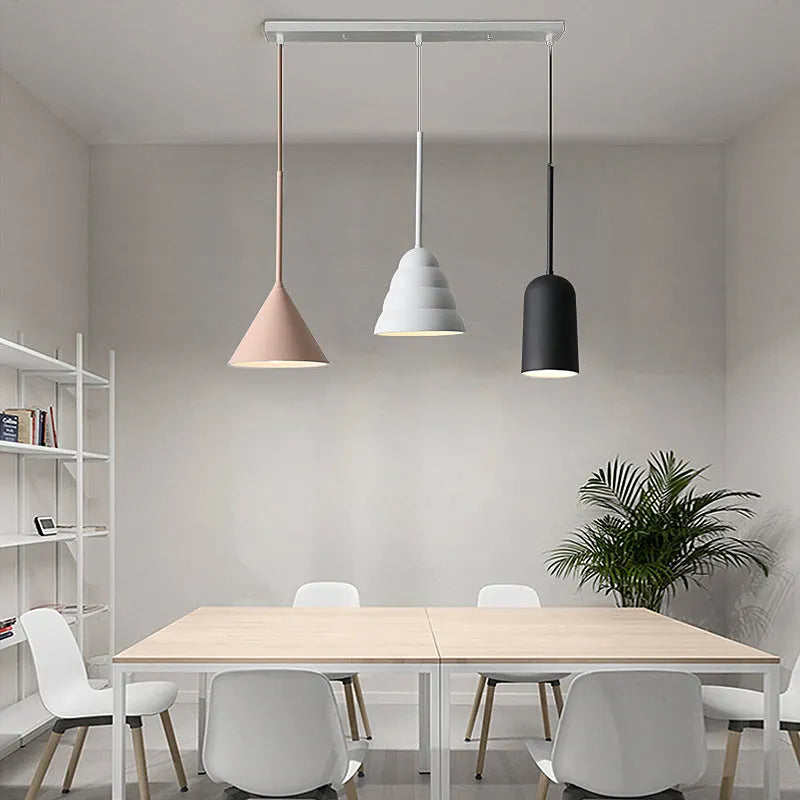 Retro creative chandelier hanging line lamp for living room dining room hotel homestay
