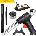 Black soldering gun with integrated light, 205 x 170mm alloy body with three electrical specification options