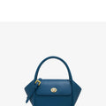 Women's cow leather wing handbag with cross-body strap and hand handles in black colour option