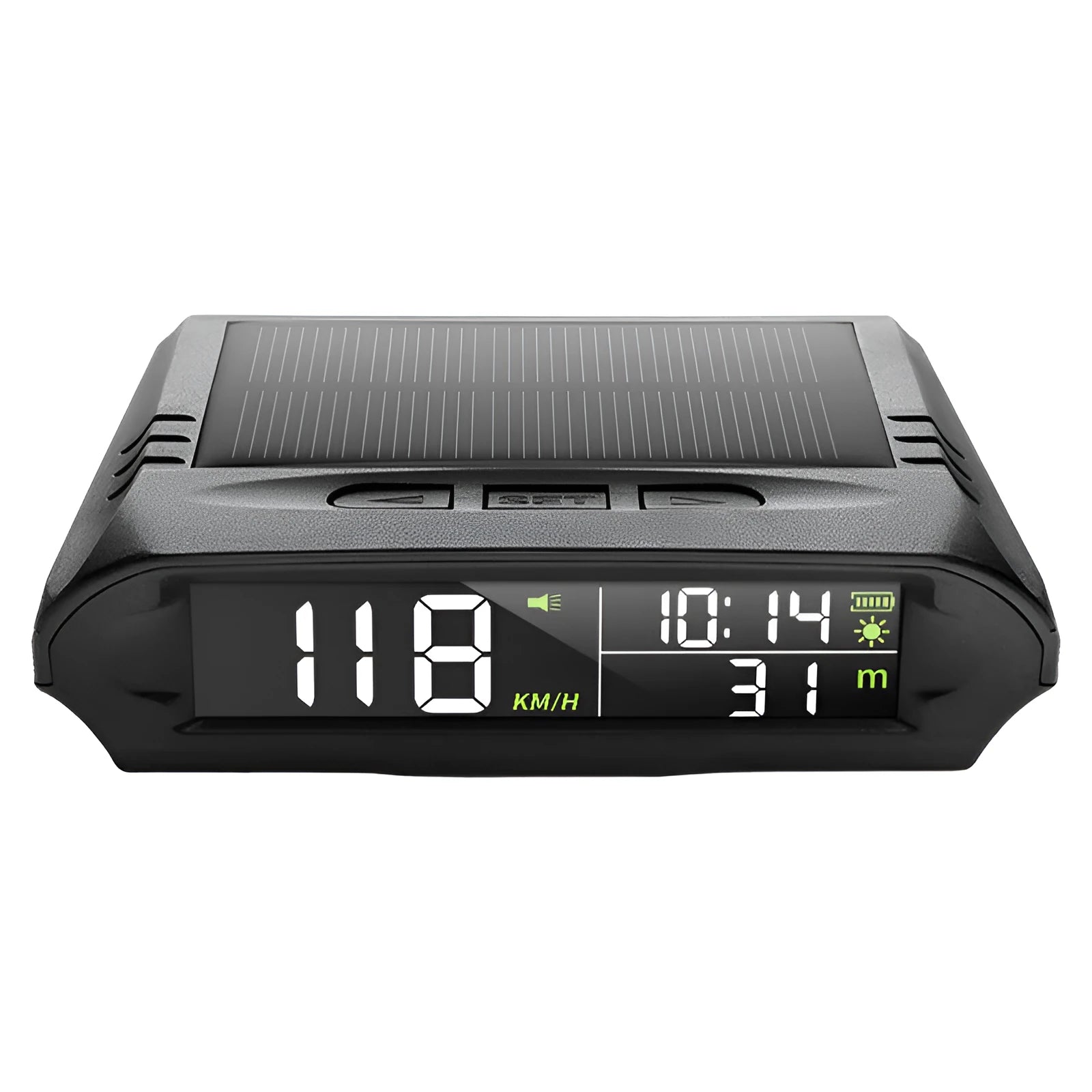 Car head-up display with GPS and solar power, ABS+PC casing, 10x8x3cm, Model X98
