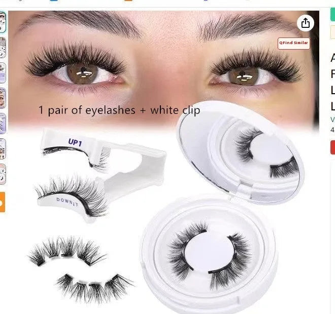 Magnetic suction false eyelashes Little Devil Supernatural Magnet Suit in mink material with white clip