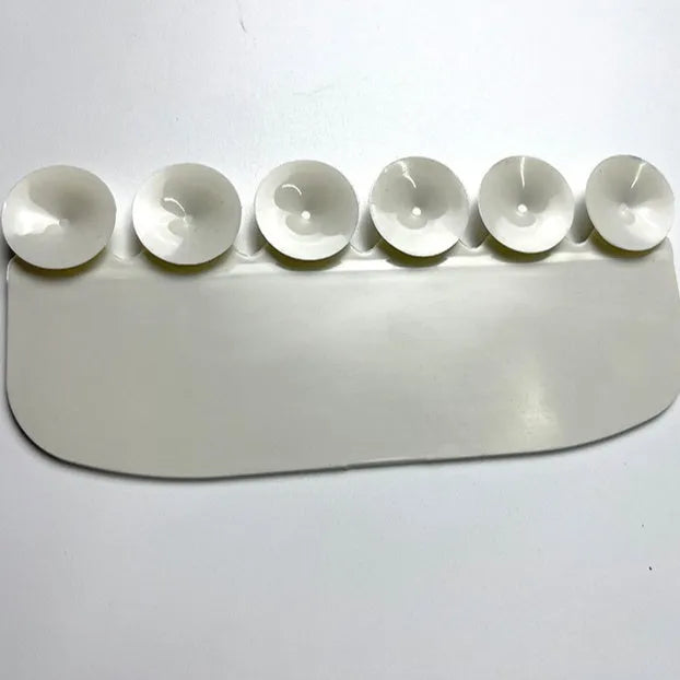 White PVC urine blocking board for toilet, child potty training splash guard.