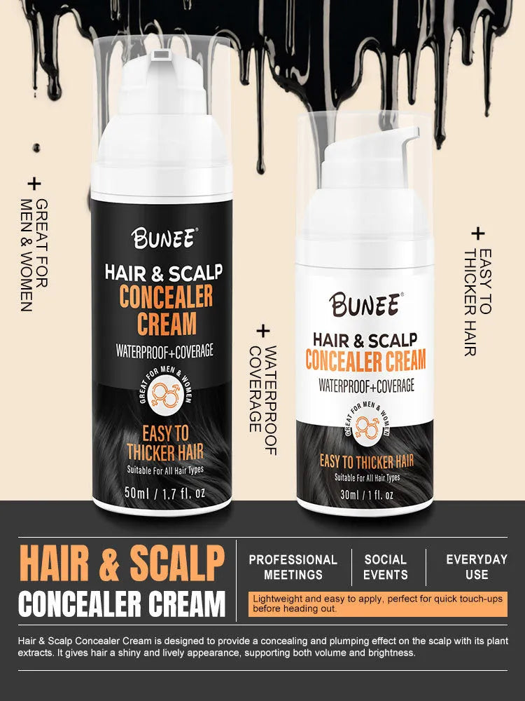 30ml tube of dense scalp concealer pomade for covering thinning hair and nourishing the scalp