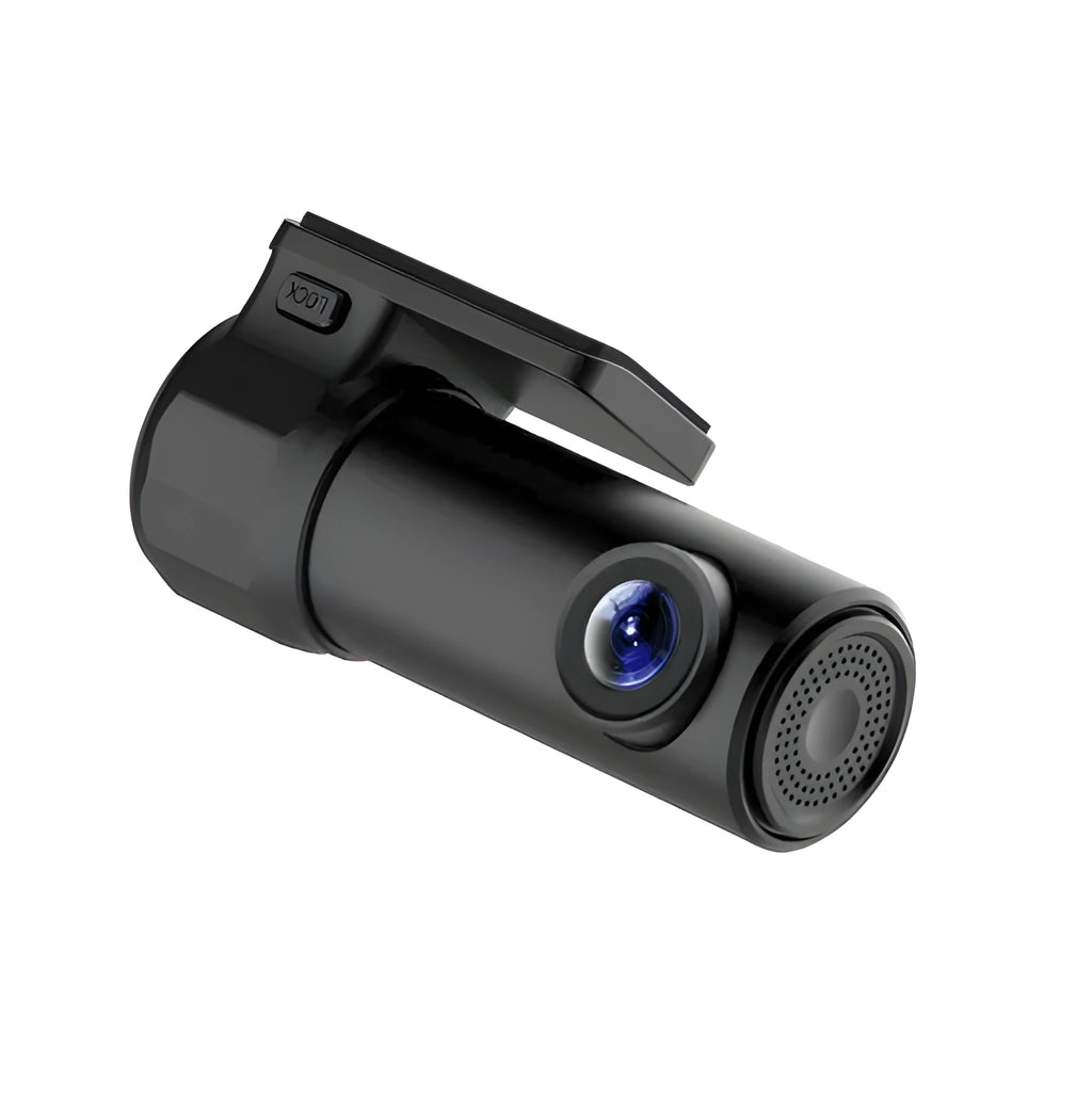 Black mini WiFi car DVR camera with 1080P video, G-sensor and app monitor for Android or iPhone