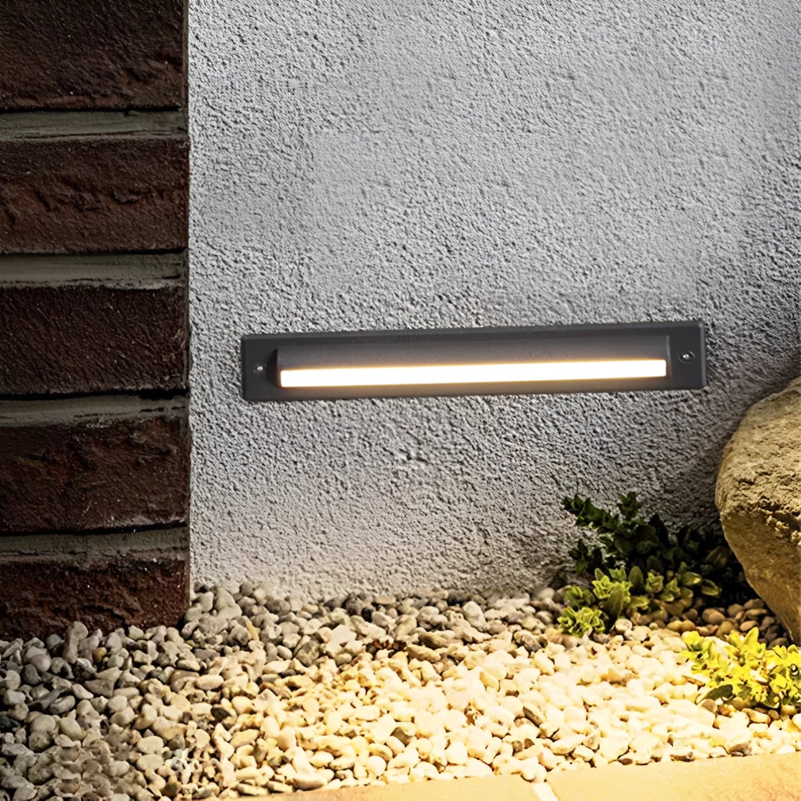 Black LED step lamp with aluminium shell, IP65 waterproof, for outdoor stairs and corridors