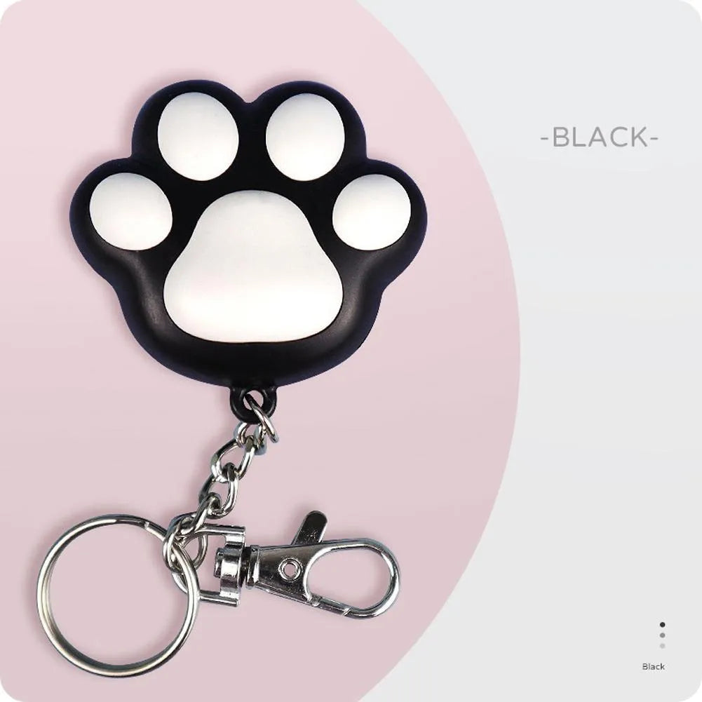 USB rechargeable infrared cat teaser toy with keychain attachment in black or pink colours