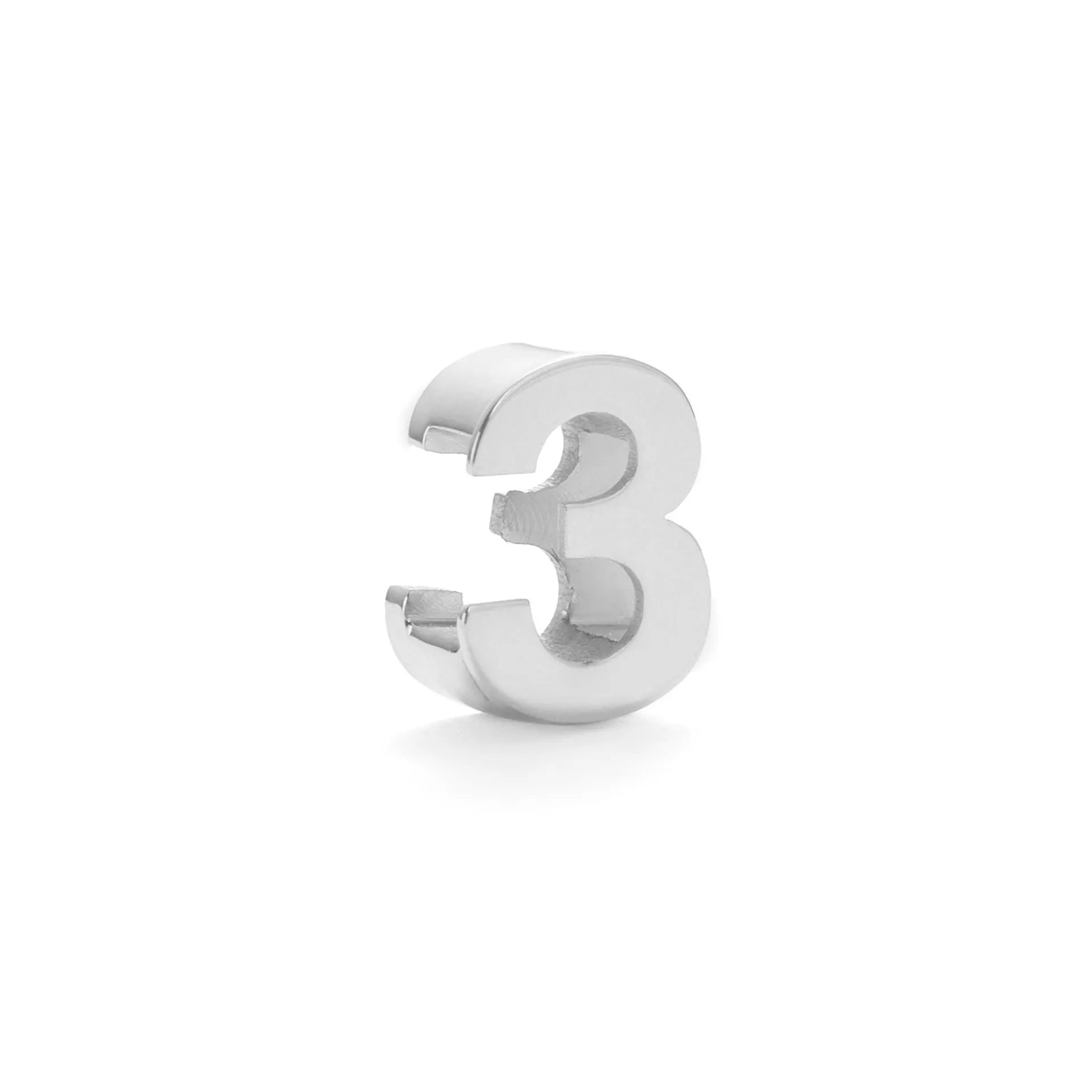 Titanium steel number letter necklace with 40.5cm chain and electroplated gold or silver finish