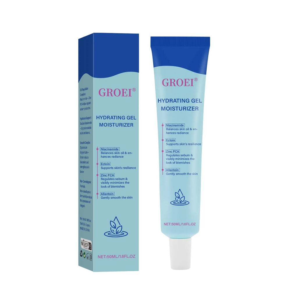 50ml tube of hyaluronic acid moisturising facial gel for skin hydration
