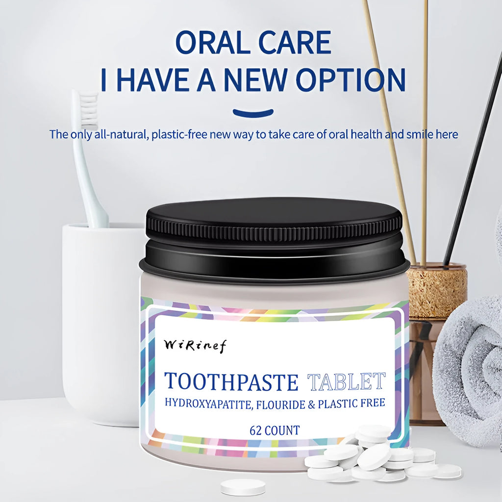 TP19 solid toothpaste tablets in portable format for water-free oral hygiene