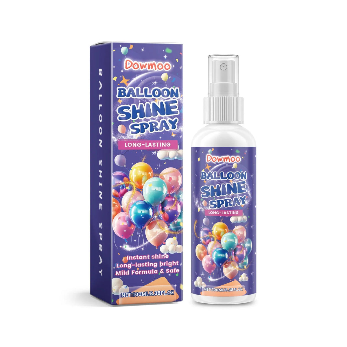 100ml balloon shine spray bottle for lasting gloss and lustrous balloon surfaces