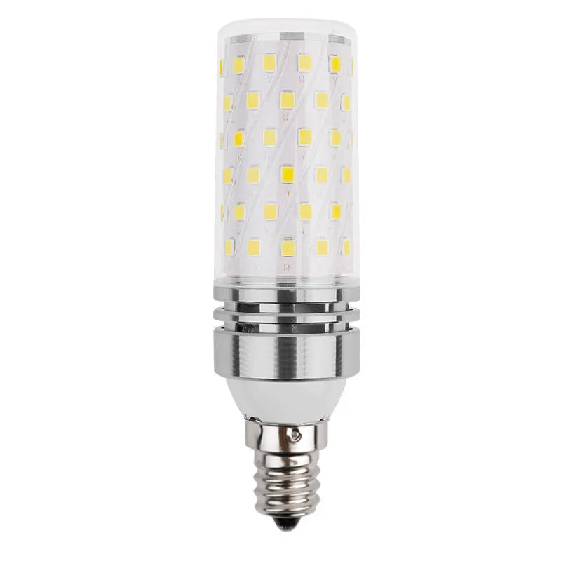 E14 LED corn bulb 12W 60 beads constant current tri-colour dimming white neutral warm light