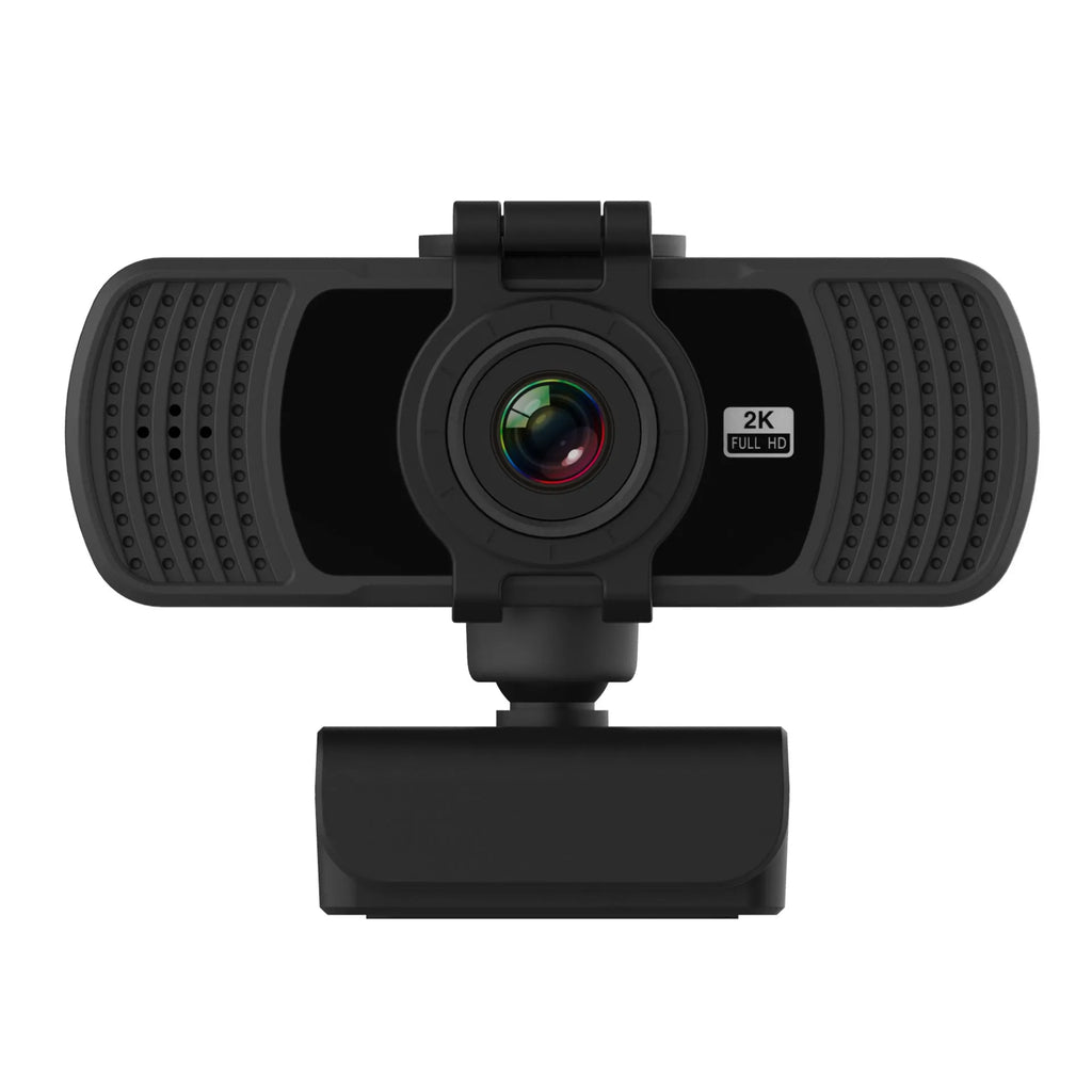 USB webcam with 4MP CMOS sensor, auto focus, built-in microphone, USB 2.0, black plastic, 90g