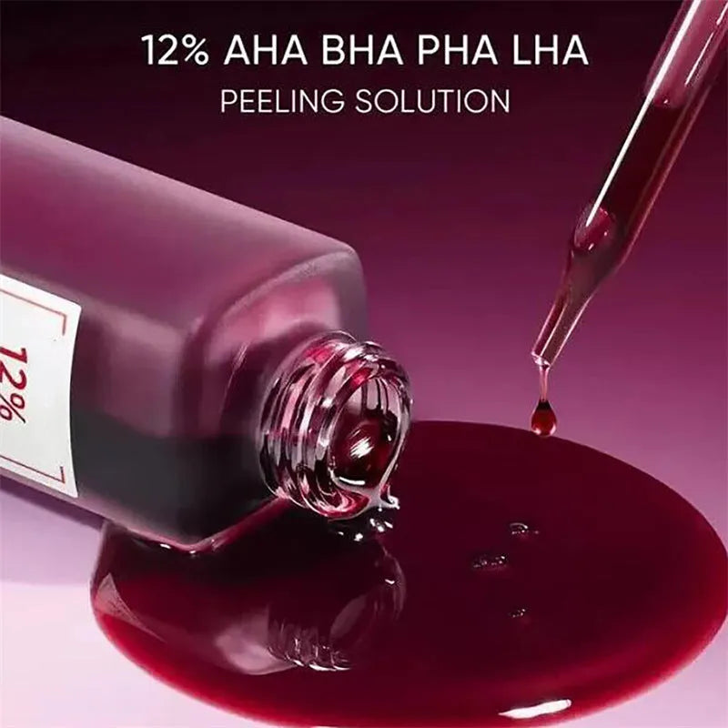 Facial exfoliating care essence solution in 30ml or 35ml bottle options