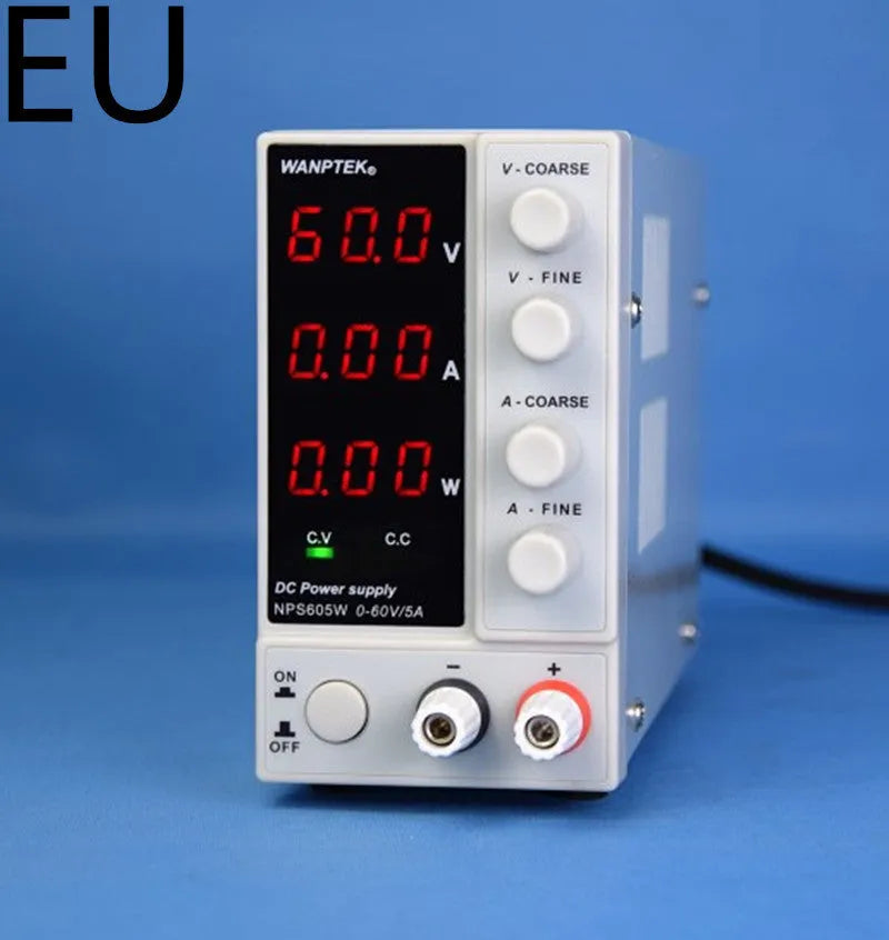 White S605W model adjustable DC laboratory power supply unit for electronics repair.