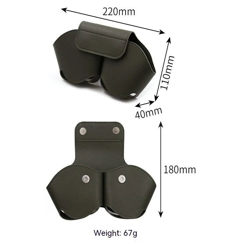 Black PU leather protective case for Apple AirPods Max headphones